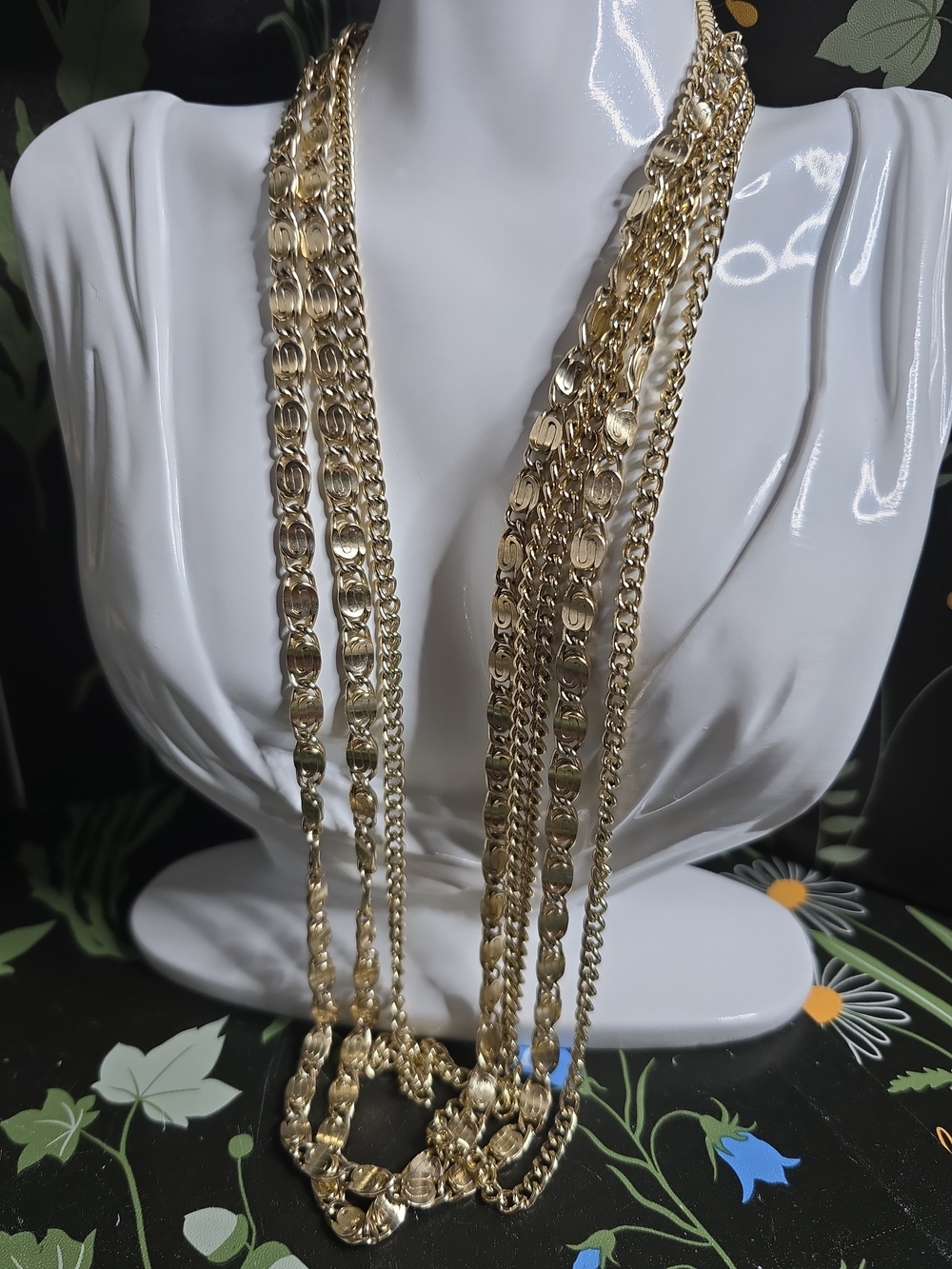 Sarah Coventry Layered Gold-Tone Multi-Chain Necklace